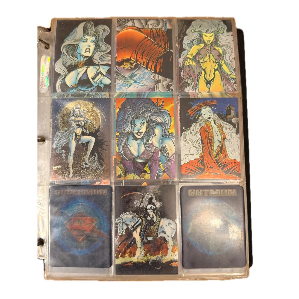 1995 Lady Death Series II Chromium Card Lot 9 w/ Skybox DC Superman Batman NM